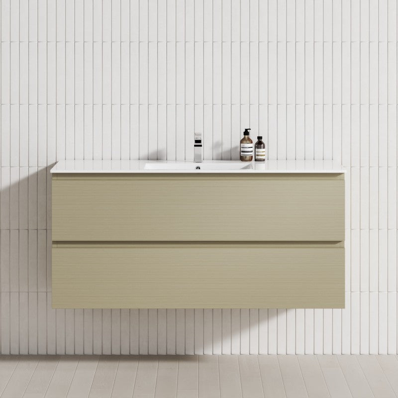 2-Drawer 600/750/900/1200Mm Wall Hung Bathroom Floating Vanity Single Bowl Multi-Colour Cabinet Only