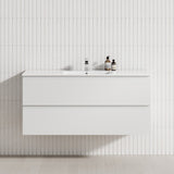 2-Drawer 600/750/900/1200Mm Wall Hung Bathroom Floating Vanity Single Bowl Multi-Colour Cabinet Only