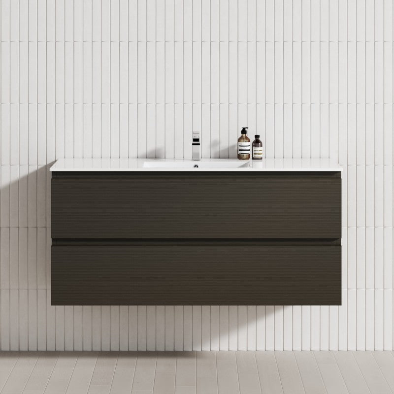 2-Drawer 600/750/900/1200Mm Wall Hung Bathroom Floating Vanity Single Bowl Multi-Colour Cabinet Only