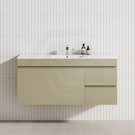 2-Drawer, 1-Door 750/900/1200mm Wall Hung Bathroom Floating Vanity Single Bowl Multi-Colour Cabinet Only
