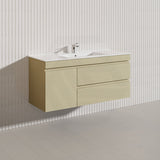 2-Drawer, 1-Door 1200mm MDF Wall Hung Bathroom Floating Vanity Only Single Bowl Variant Color Available