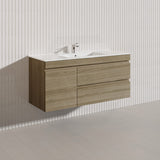 2-Drawer, 1-Door 1200mm MDF Wall Hung Bathroom Floating Vanity Only Single Bowl Variant Color Available
