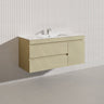 2-Drawer, 1-Door 1200mm MDF Wall Hung Bathroom Floating Vanity Only Single Bowl Variant Color Available