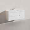 2-Drawer, 1-Door 1200mm MDF Wall Hung Bathroom Floating Vanity Only Single Bowl Variant Color Available