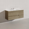2-Drawer, 1-Door 1200mm MDF Wall Hung Bathroom Floating Vanity Only Single Bowl Variant Color Available