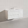 2-Drawer, 1-Door 1200mm MDF Wall Hung Bathroom Floating Vanity Only Single Bowl Variant Color Available