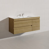 2-Drawer, 1-Door 1200mm MDF Wall Hung Bathroom Floating Vanity Only Single Bowl Variant Color Available