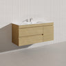 2-Drawer, 1-Door 1200mm MDF Wall Hung Bathroom Floating Vanity Only Single Bowl Variant Color Available