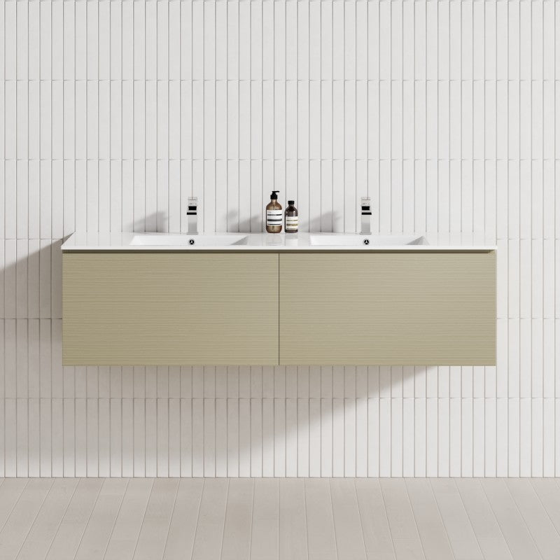 2-Drawer Flat 1200/1500/1800Mm Wall Hung Bathroom Floating Vanity Multi-Colour Cabinet Only Vanities