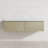 2-Drawer Flat 1500mm Bathroom Floating Wall Hung Vanity Cabinet Only Variant Colour Available