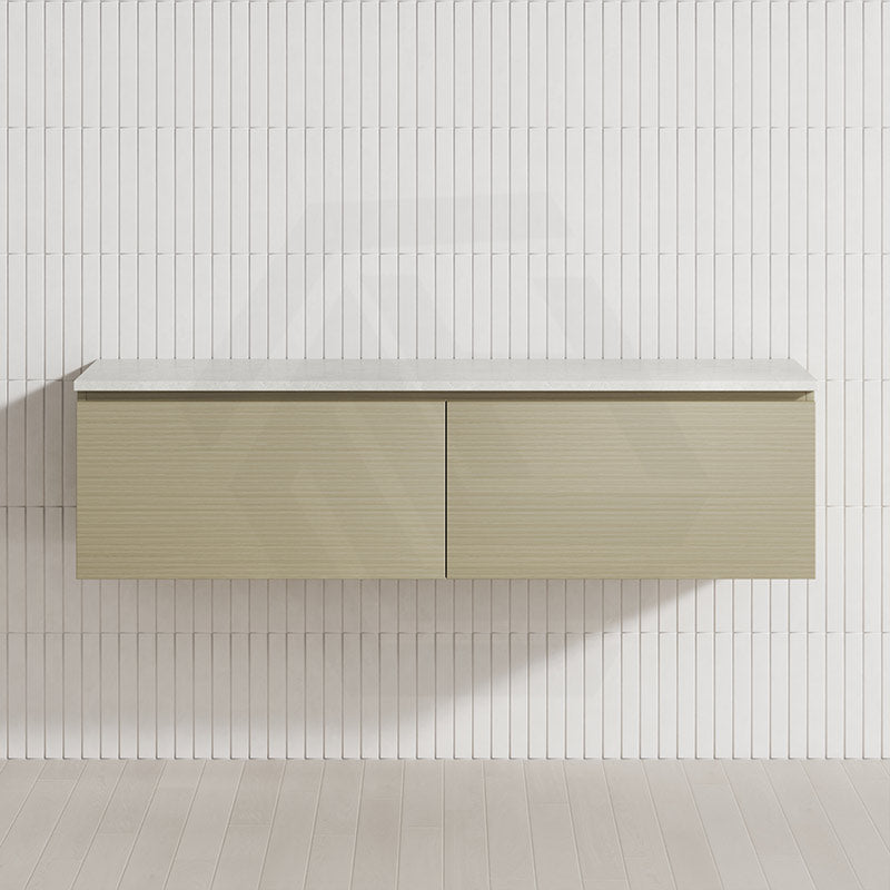 2-Drawer Flat 1500mm Bathroom Floating Wall Hung Vanity Cabinet Only Variant Colour Available