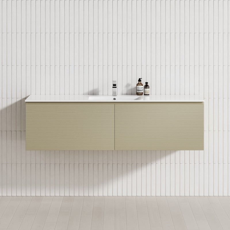 2-Drawer Flat 1200/1500/1800Mm Wall Hung Bathroom Floating Vanity Multi-Colour Cabinet Only Vanities