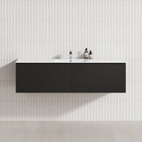 2-Drawer Flat 1200/1500/1800Mm Wall Hung Bathroom Floating Vanity Multi-Colour Cabinet Only Vanities