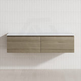 2-Drawer Flat 1500mm Bathroom Floating Wall Hung Vanity Cabinet Only Variant Colour Available