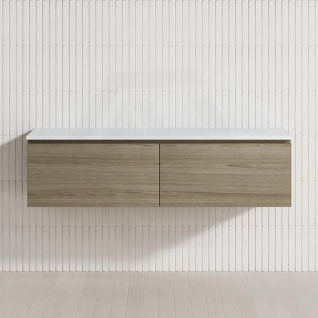 2-Drawer Flat 1500mm Bathroom Floating Wall Hung Vanity Cabinet Only Variant Colour Available