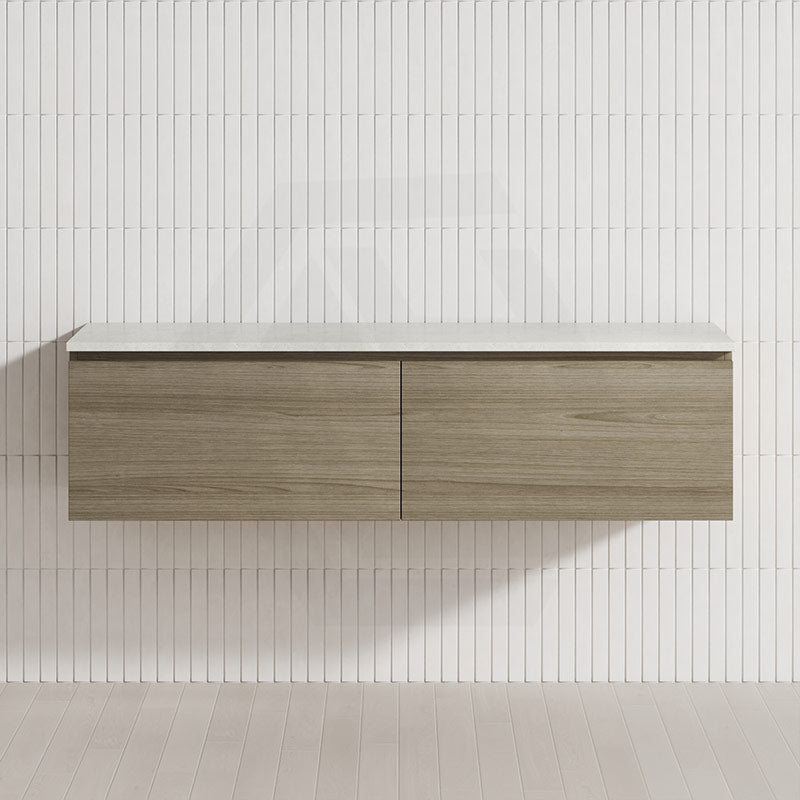 2-Drawer Flat 1500mm Bathroom Floating Wall Hung Vanity Cabinet Only Variant Colour Available