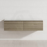 2-Drawer Flat 1500mm Bathroom Floating Wall Hung Vanity Cabinet Only Variant Colour Available