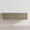 2-Drawer Flat 1200/1500/1800Mm Wall Hung Bathroom Floating Vanity Multi-Colour Cabinet Only Vanities