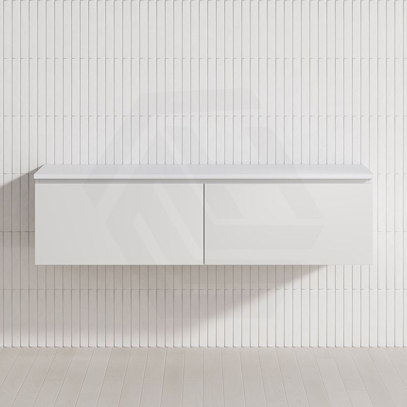 2-Drawer Flat 1500mm Bathroom Floating Wall Hung Vanity Cabinet Only Variant Colour Available
