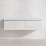 2-Drawer Flat 1500mm Bathroom Floating Wall Hung Vanity Cabinet Only Variant Colour Available