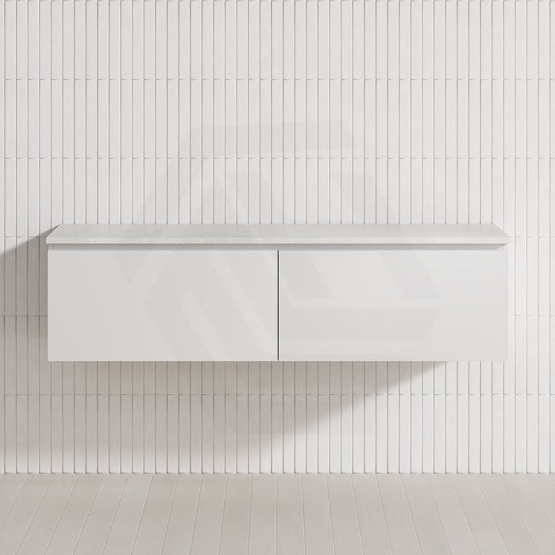 2-Drawer Flat 1500mm Bathroom Floating Wall Hung Vanity Cabinet Only Variant Colour Available