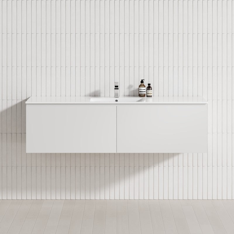 2-Drawer Flat 1200/1500/1800Mm Wall Hung Bathroom Floating Vanity Multi-Colour Cabinet Only Vanities