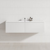 2-Drawer Flat 1200/1500/1800Mm Wall Hung Bathroom Floating Vanity Multi-Colour Cabinet Only Vanities
