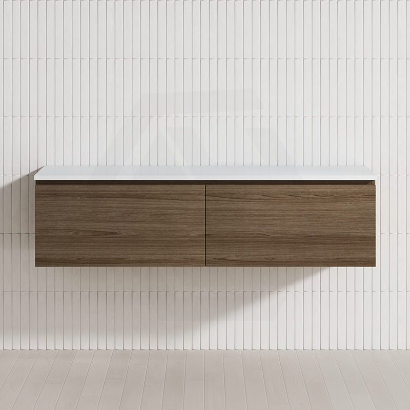 2-Drawer Flat 1500mm Bathroom Floating Wall Hung Vanity Cabinet Only Variant Colour Available