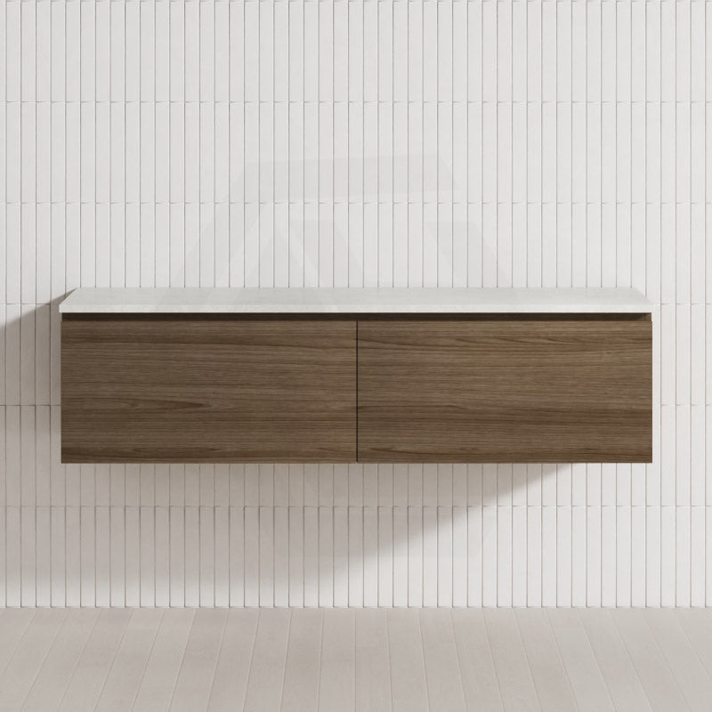 2-Drawer Flat 1500mm Bathroom Floating Wall Hung Vanity Cabinet Only Variant Colour Available
