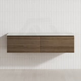 2-Drawer Flat 1500mm Bathroom Floating Wall Hung Vanity Cabinet Only Variant Colour Available