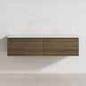 2-Drawer Flat 1200/1500/1800Mm Wall Hung Bathroom Floating Vanity Multi-Colour Cabinet Only Vanities