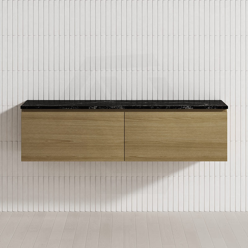 2-Drawer Flat 1500mm Bathroom Floating Wall Hung Vanity Cabinet Only Variant Colour Available