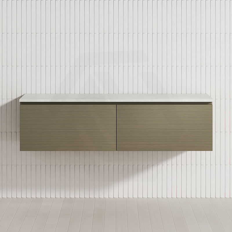 2-Drawer Flat 1500mm Bathroom Floating Wall Hung Vanity Cabinet Only Variant Colour Available