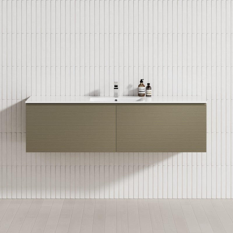 2-Drawer Flat 1200/1500/1800Mm Wall Hung Bathroom Floating Vanity Multi-Colour Cabinet Only Vanities