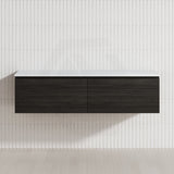 2-Drawer Flat 1500mm Bathroom Floating Wall Hung Vanity Cabinet Only Variant Colour Available