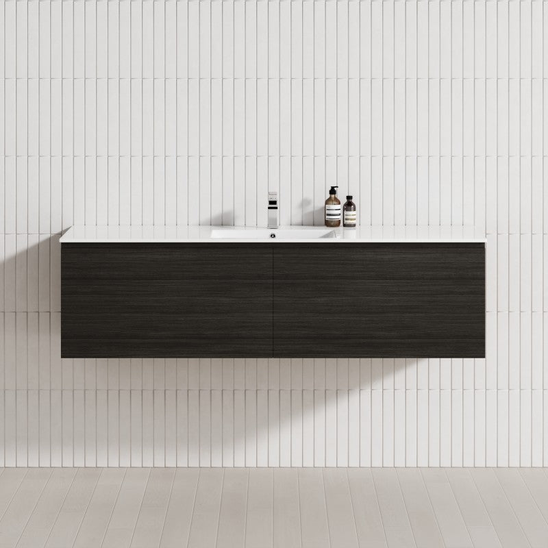 2-Drawer Flat 1200/1500/1800Mm Wall Hung Bathroom Floating Vanity Multi-Colour Cabinet Only Vanities