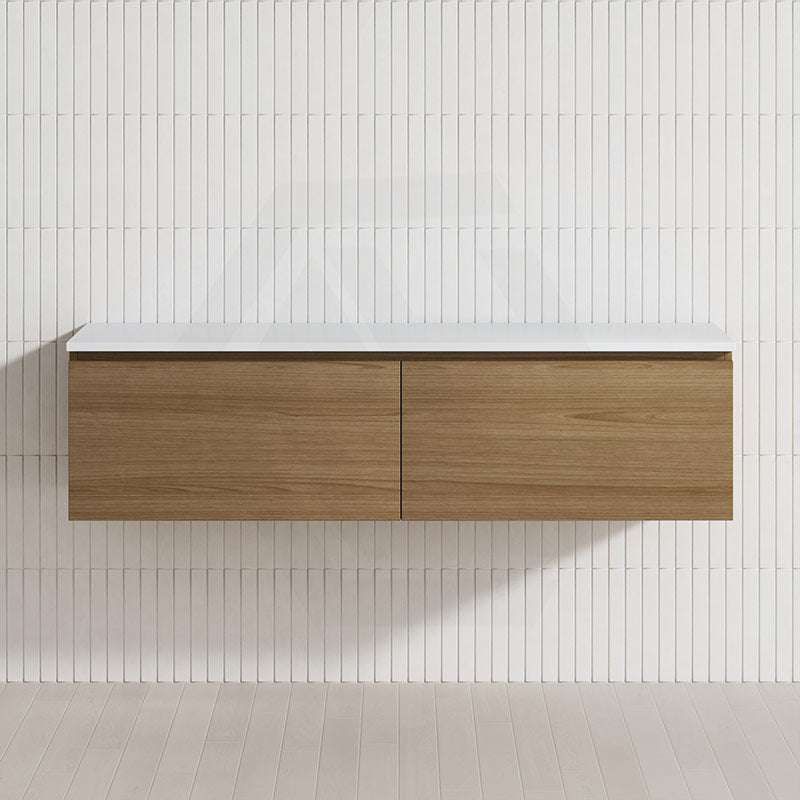 2-Drawer Flat 1500mm Bathroom Floating Wall Hung Vanity Cabinet Only Variant Colour Available