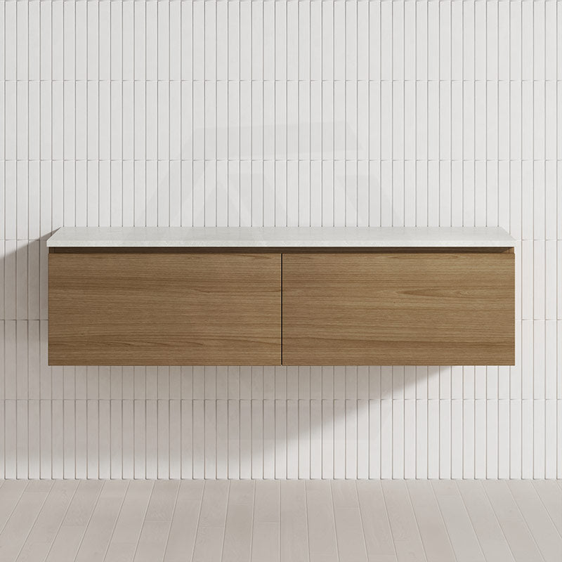 2-Drawer Flat 1500mm Bathroom Floating Wall Hung Vanity Cabinet Only Variant Colour Available