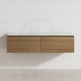 2-Drawer Flat 1500mm Bathroom Floating Wall Hung Vanity Cabinet Only Variant Colour Available