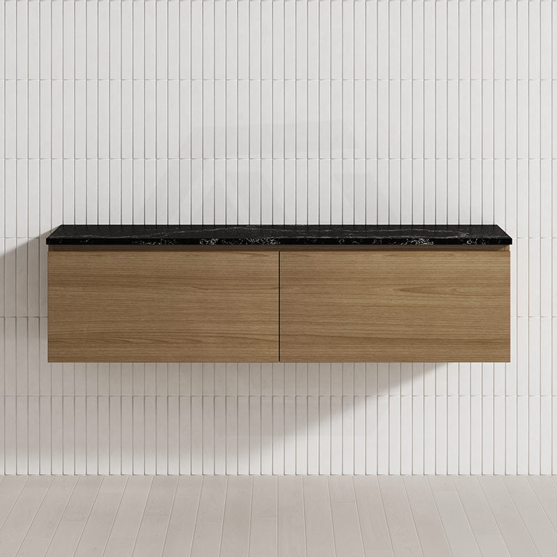 2-Drawer Flat 1500mm Bathroom Floating Wall Hung Vanity Cabinet Only Variant Colour Available