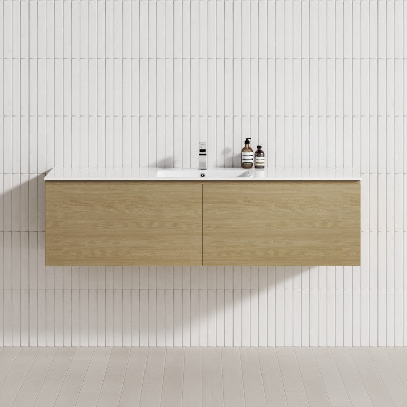 2-Drawer Flat 1200/1500/1800Mm Wall Hung Bathroom Floating Vanity Multi-Colour Cabinet Only Vanities