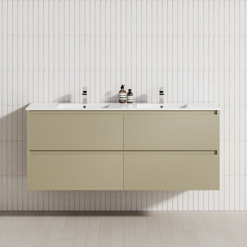 4-Drawer 1200/1500/1800mm Wall Hung Bathroom Floating Vanity Multi-Colour Cabinet Only