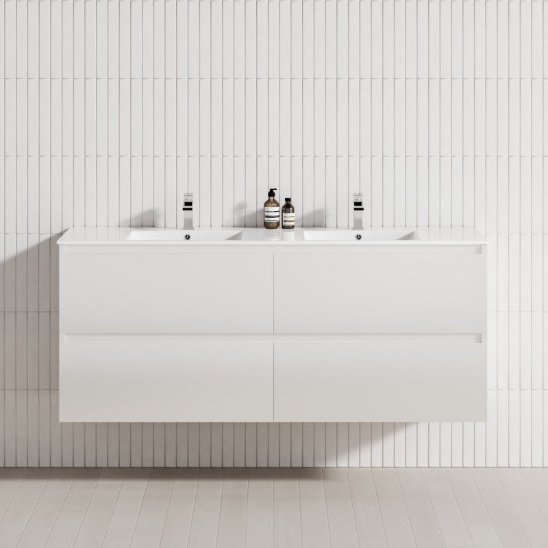 4-Drawer 1200/1500/1800mm Wall Hung Bathroom Floating Vanity Multi-Colour Cabinet Only