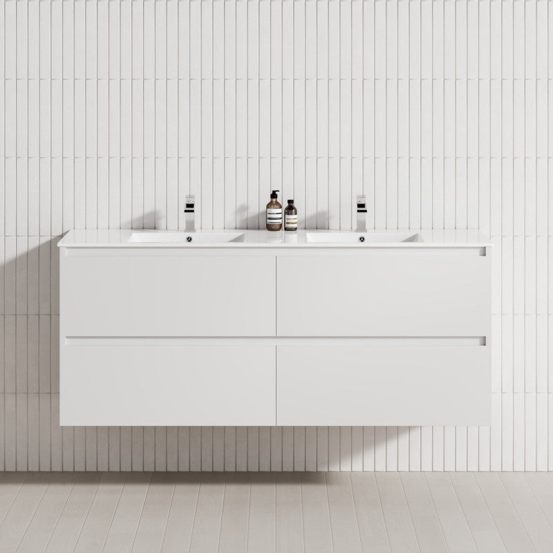 4-Drawer 1200/1500/1800mm Wall Hung Bathroom Floating Vanity Multi-Colour Cabinet Only
