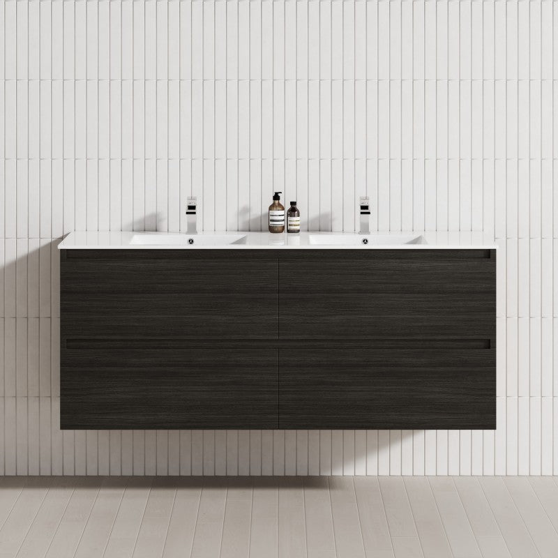 4-Drawer 1200/1500/1800Mm Wall Hung Bathroom Floating Vanity Multi-Colour Cabinet Only Vanities