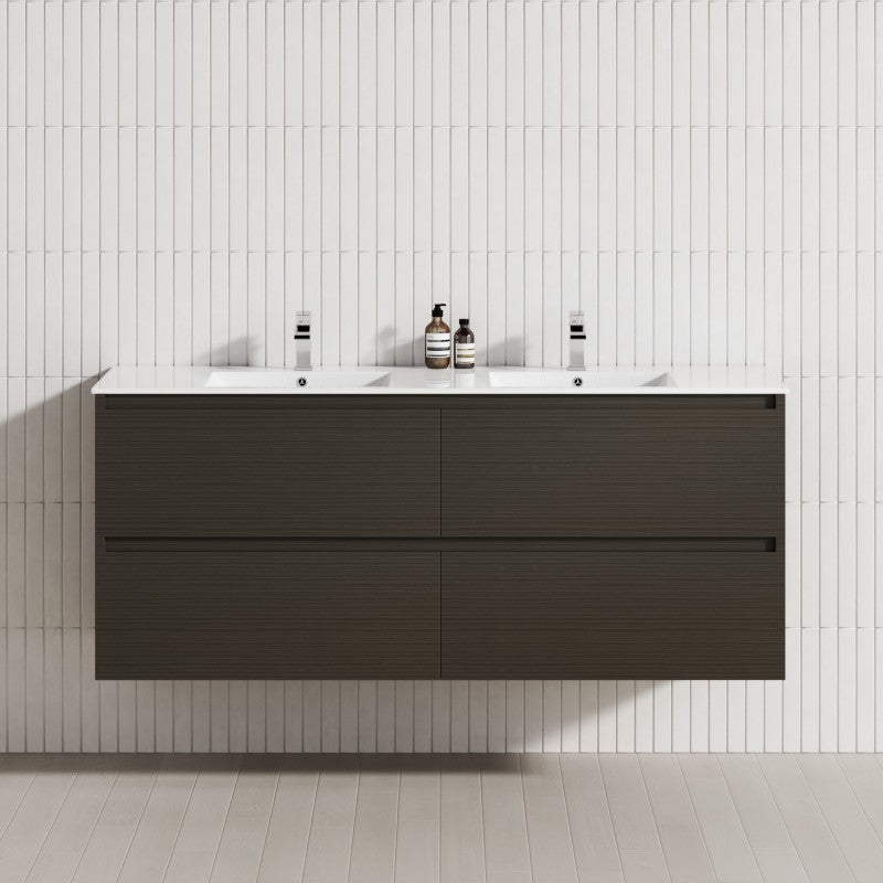 4-Drawer 1200/1500/1800mm Wall Hung Bathroom Floating Vanity Multi-Colour Cabinet Only