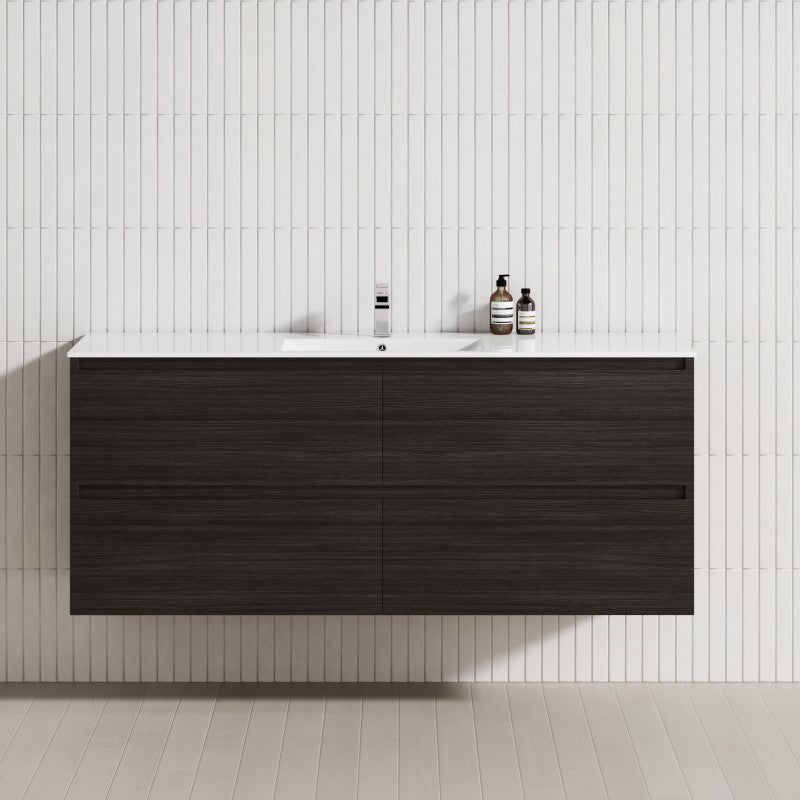 4-Drawer 1200/1500/1800mm Wall Hung Bathroom Floating Vanity Multi-Colour Cabinet Only
