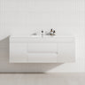 2 Doors Middle Drawers 1200/1500/1800Mm Wall Hung Bathroom Floating Vanity Multi-Colour Cabinet