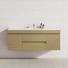 2 Doors Middle Drawers 1200/1500/1800Mm Wall Hung Bathroom Floating Vanity Multi-Colour Cabinet