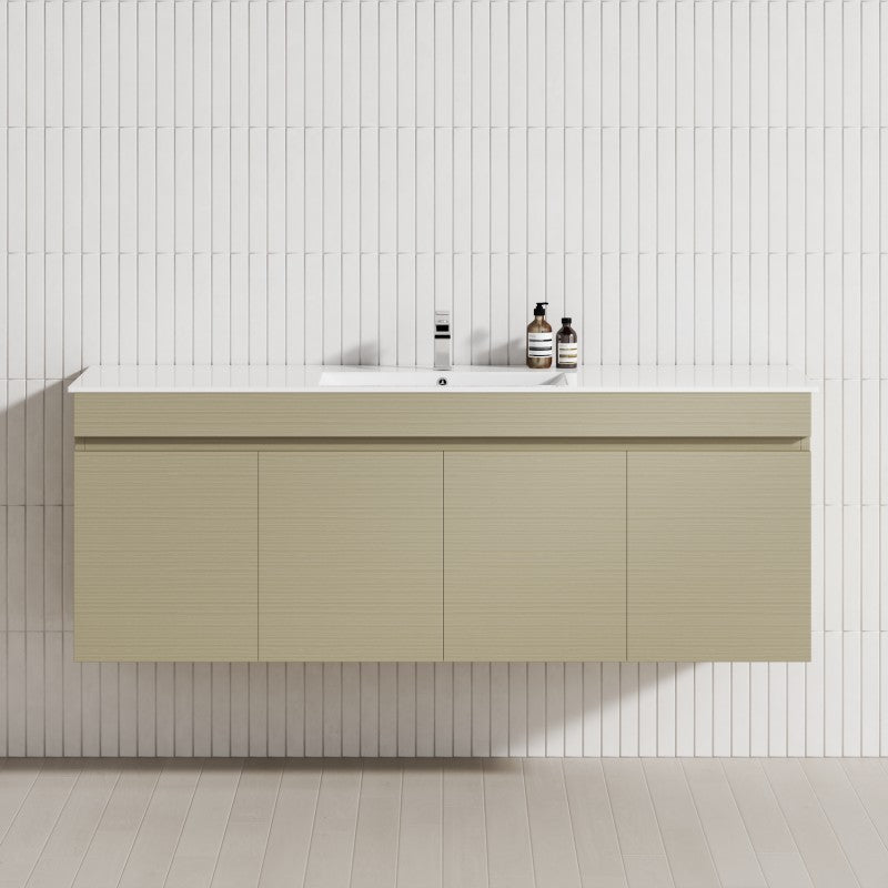 4-Door Wall Hung Bathroom Floating Vanity Double Bowls Multi-Colour Cabinet Only 1800Mm(Double Bowl)